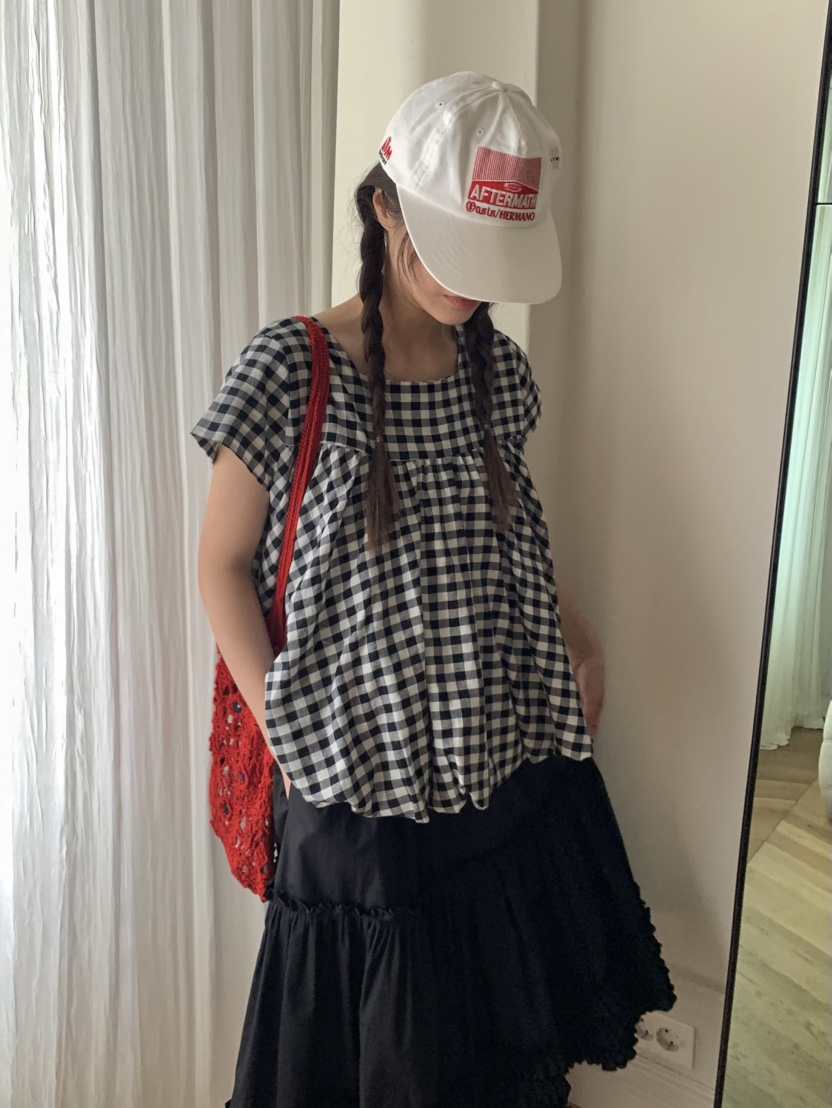 PEBBLE直郵韓國代購㊣女裝新品人氣推薦熱賣襯衫蕾絲衫雙面PEBBLE/LAYER襯衫/蕾絲衫