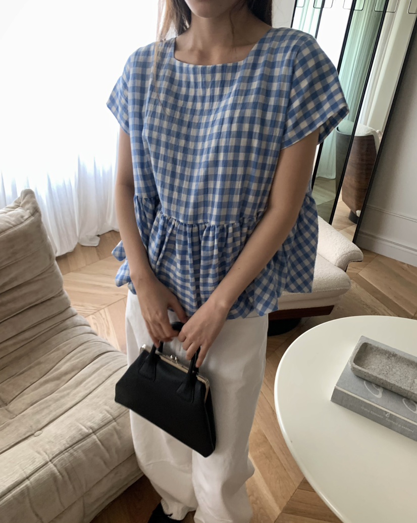 PEBBLE直郵韓國代購㊣女裝新品人氣推薦熱賣襯衫蕾絲衫雙面PEBBLE/LAYER襯衫/蕾絲衫