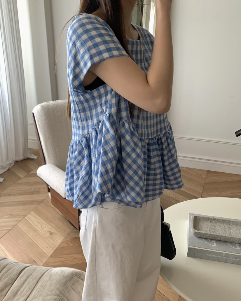 PEBBLE直郵韓國代購㊣女裝新品人氣推薦熱賣襯衫蕾絲衫雙面PEBBLE/LAYER襯衫/蕾絲衫