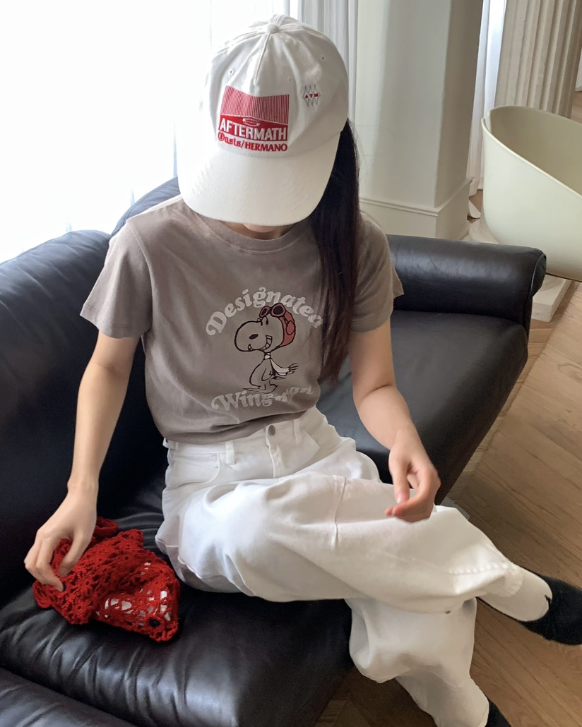 PEBBLE韓國直郵㊣東大門實拍女裝新款推薦25春夏熱賣時尚T恤PEBBLE/LAYERT恤