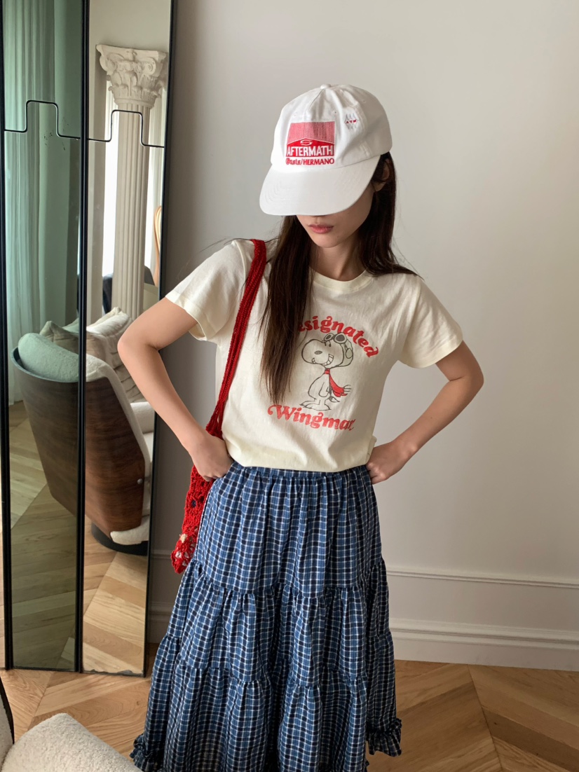 PEBBLE韓國直郵㊣東大門實拍女裝新款推薦25春夏熱賣時尚T恤PEBBLE/LAYERT恤