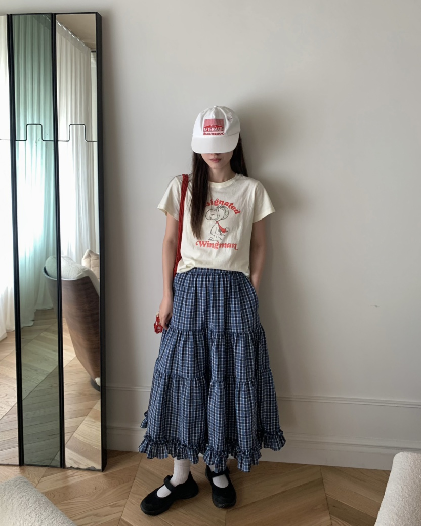 PEBBLE韓國直郵㊣東大門實拍女裝新款推薦25春夏熱賣時尚T恤PEBBLE/LAYERT恤