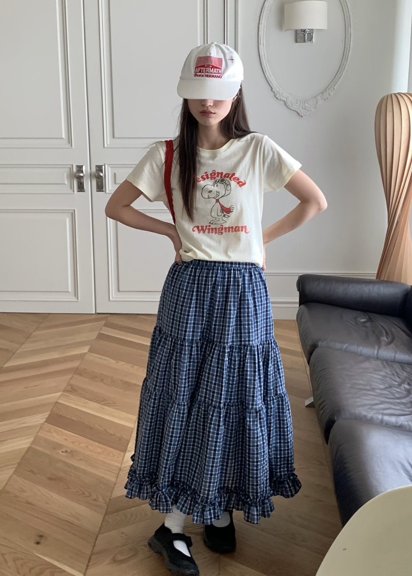 PEBBLE韓國直郵㊣東大門實拍女裝新款推薦25春夏熱賣時尚T恤PEBBLE/LAYERT恤