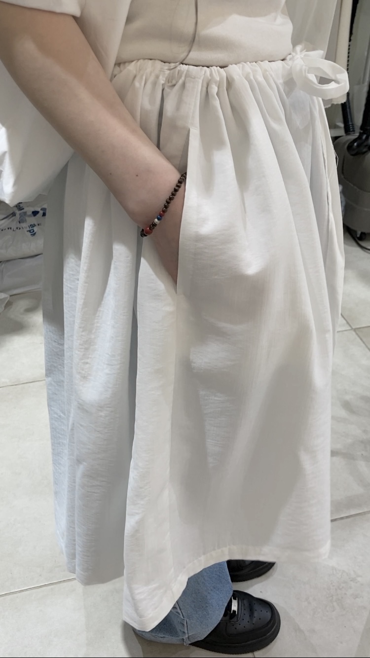 CURVY韓國直郵㊣東大門實拍女裝新品時尚推薦半身裙中短裙條紋CURVY半身裙/中短裙