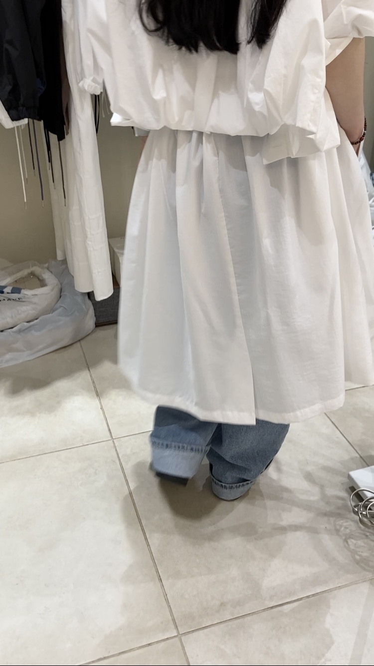 CURVY韓國直郵㊣東大門實拍女裝新品時尚推薦半身裙中短裙條紋CURVY半身裙/中短裙