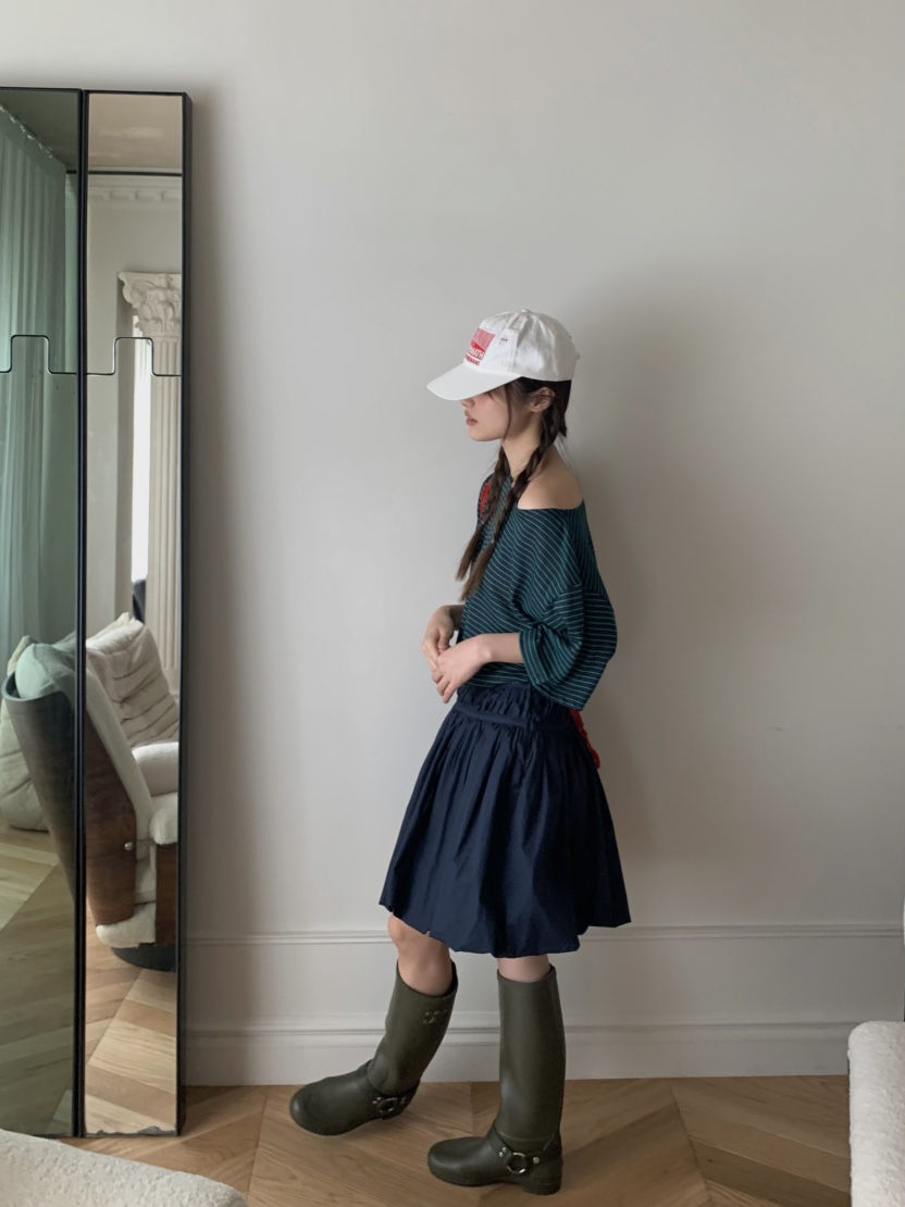 PEBBLE韓國直郵㊣東大門實拍女裝新款推薦25春夏休閑時尚短裙PEBBLE/LAYER短裙