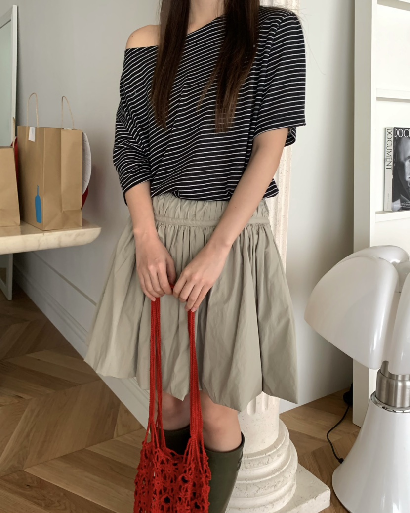 PEBBLE韓國直郵㊣東大門實拍女裝新款推薦25春夏休閑時尚短裙PEBBLE/LAYER短裙