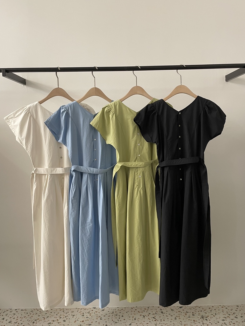 DARIMI-P直郵韓國代購㊣女裝新品25春夏時尚熱賣連衣裙含腰帶2da/DARIMI-P連衣裙