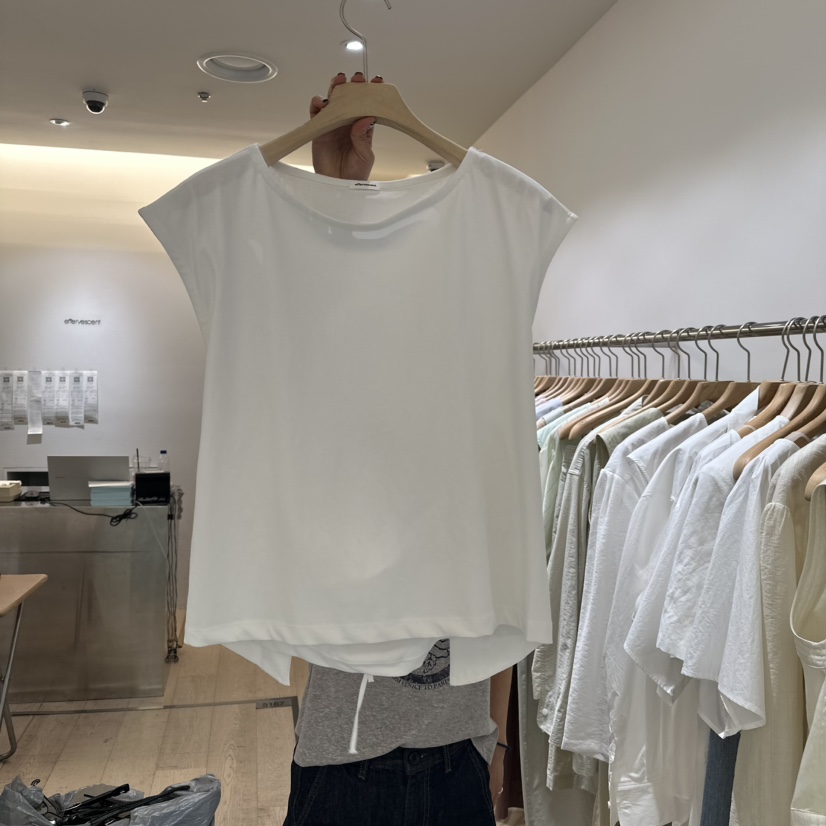 EFFERVESCENT韓國直郵㊣女裝新品熱賣休閑人氣25春夏時尚T恤evc/effervescentT恤圖色2