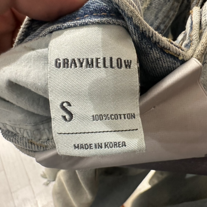 GRAYMELLOW韓國㊣直郵東大門代購女裝新款休閑時尚推薦牛仔褲GRAYMELLOW牛仔褲