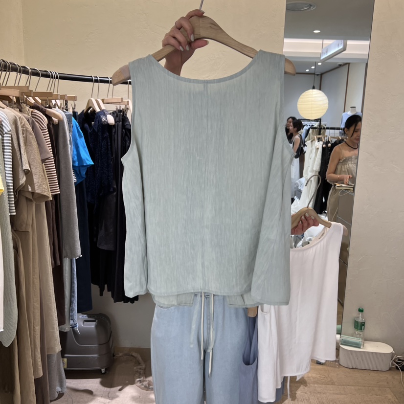 W AND J直郵韓國代購㊣女裝新品人氣熱賣推薦25春夏吊帶背心W AND J吊帶/背心圖色2