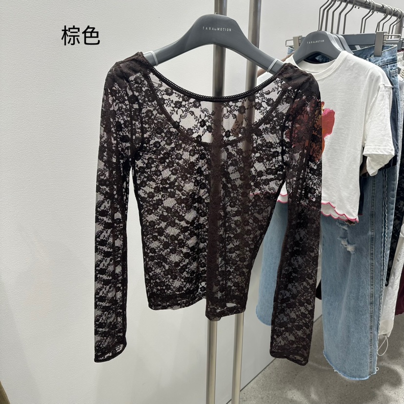 TARABY MOTION直郵韓國代購㊣女裝新款熱賣時尚襯衫蕾絲衫TARABY MOTION襯衫/蕾絲衫圖色2