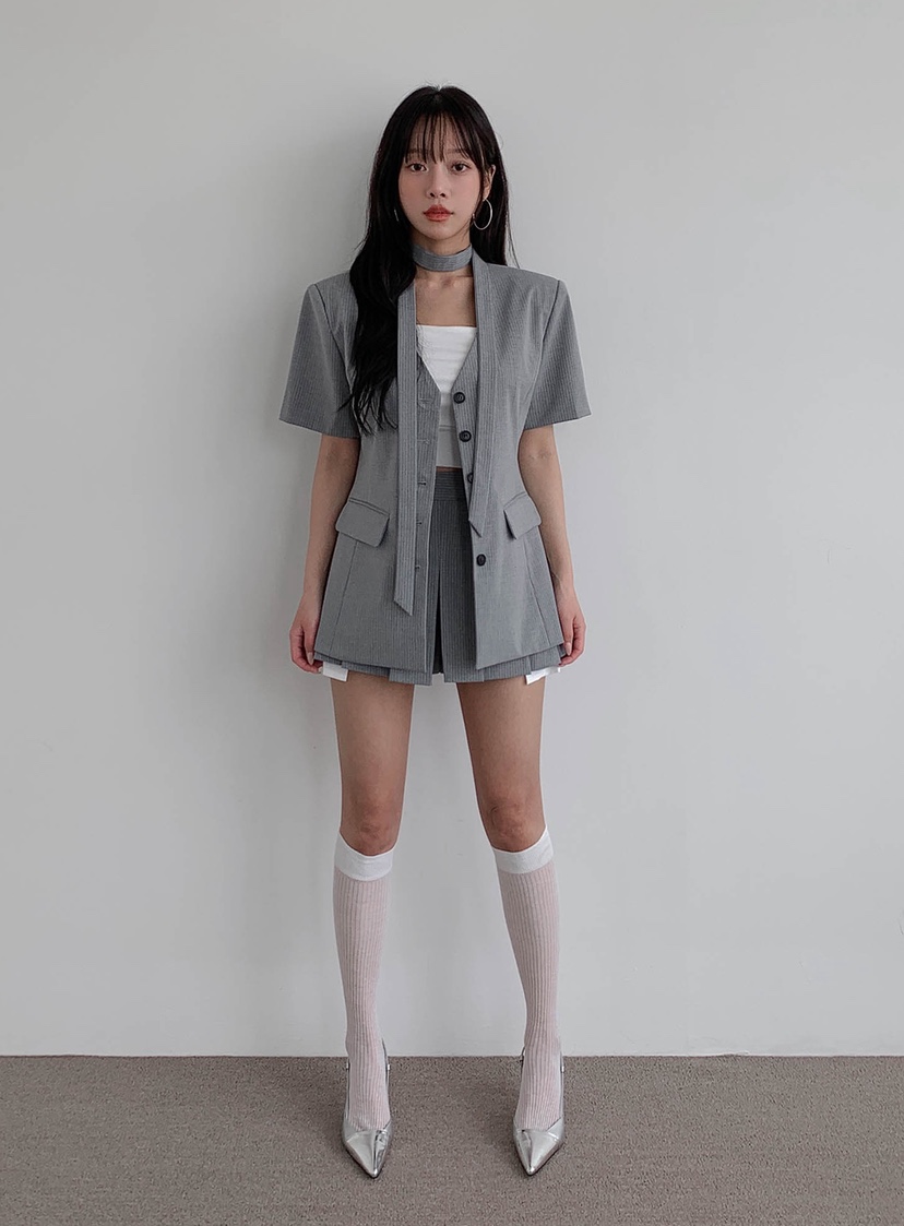 SLIT韓國直郵㊣女裝新款時尚人氣25春夏推薦熱賣夾克含脖帶SLIT夾克