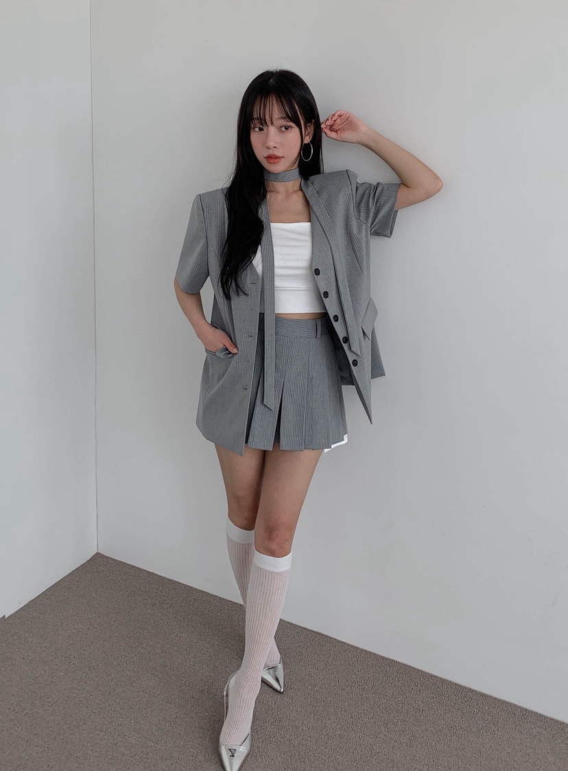 SLIT韓國直郵㊣女裝新款時尚人氣25春夏推薦熱賣夾克含脖帶SLIT夾克