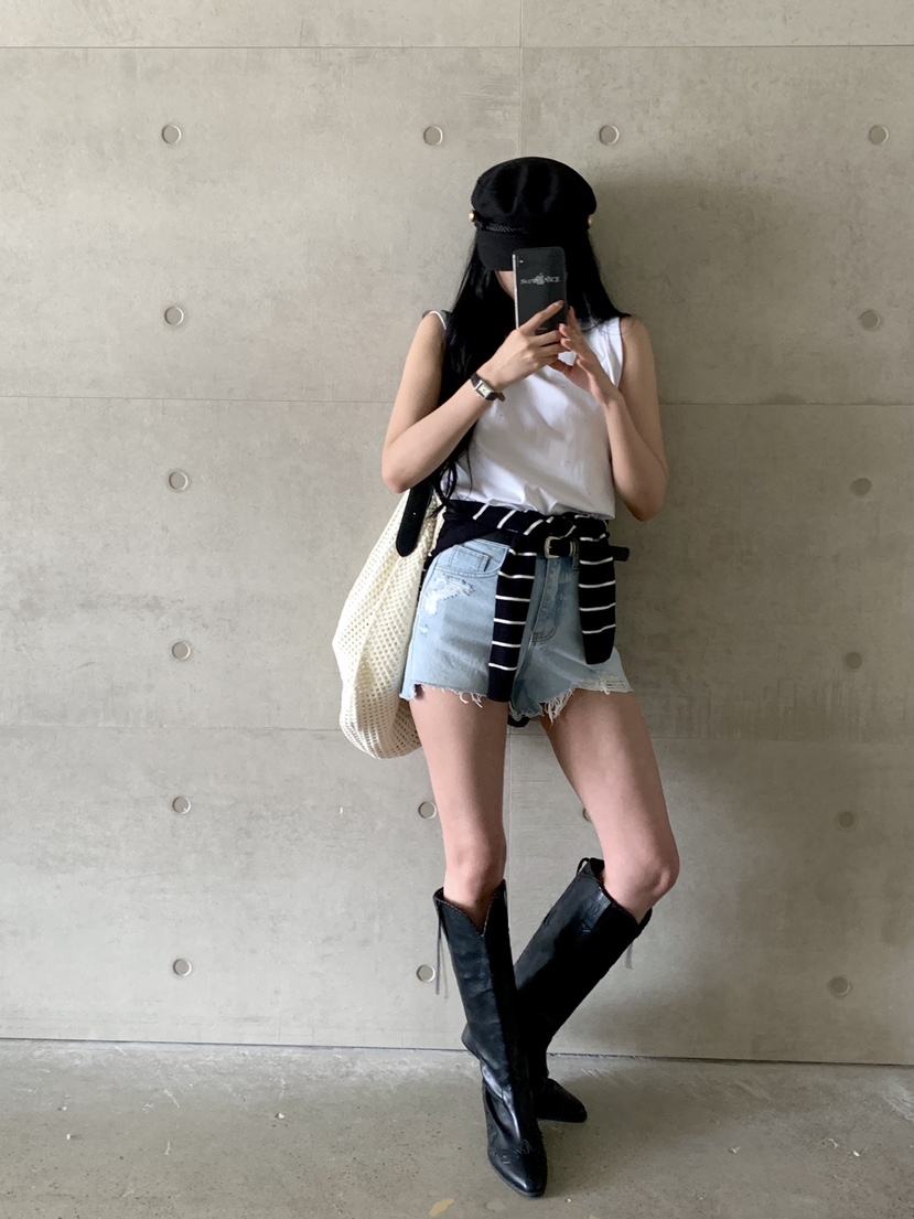 DAVICHI韓國直郵㊣東大門實拍女裝新款人氣推薦短褲含隨機腰帶DAVICHI短褲