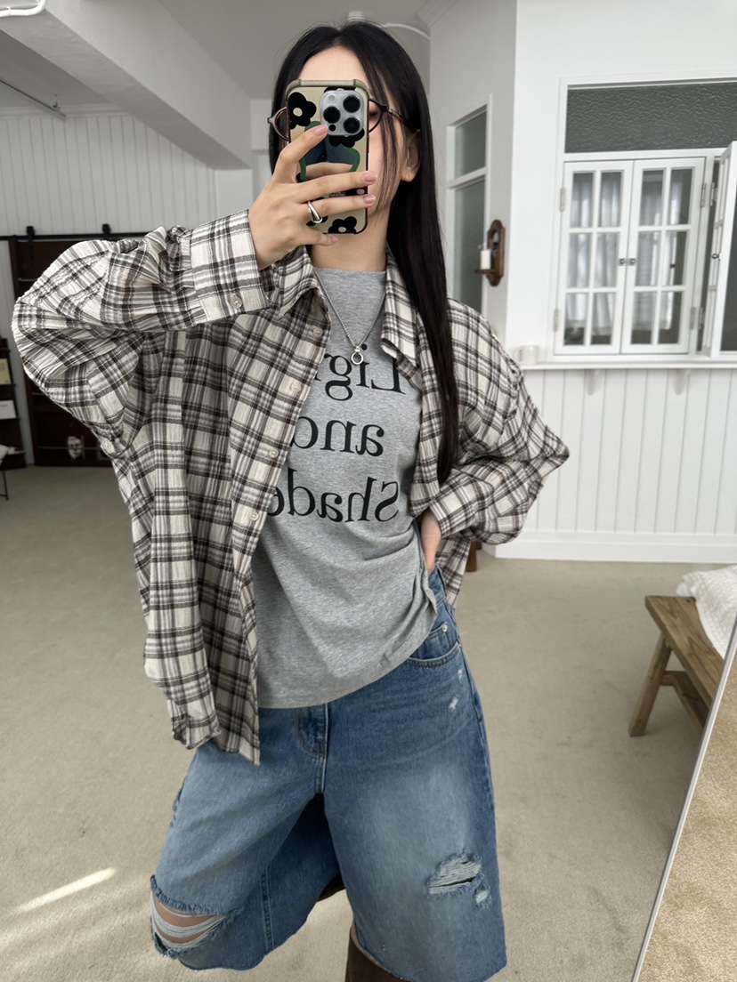 I MFACT韓國直郵㊣東大門實拍女裝新品時尚25春夏襯衫蕾絲衫I MFACT襯衫/蕾絲衫