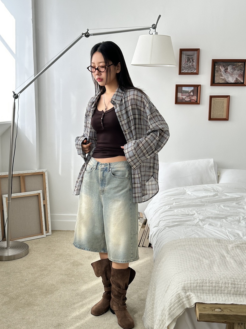 I MFACT韓國直郵㊣東大門實拍女裝新品時尚25春夏襯衫蕾絲衫I MFACT襯衫/蕾絲衫
