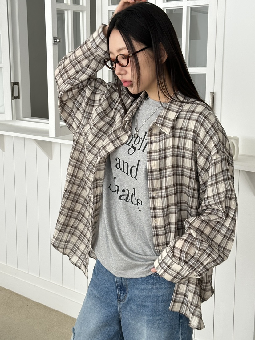 I MFACT韓國直郵㊣東大門實拍女裝新品時尚25春夏襯衫蕾絲衫I MFACT襯衫/蕾絲衫圖色2