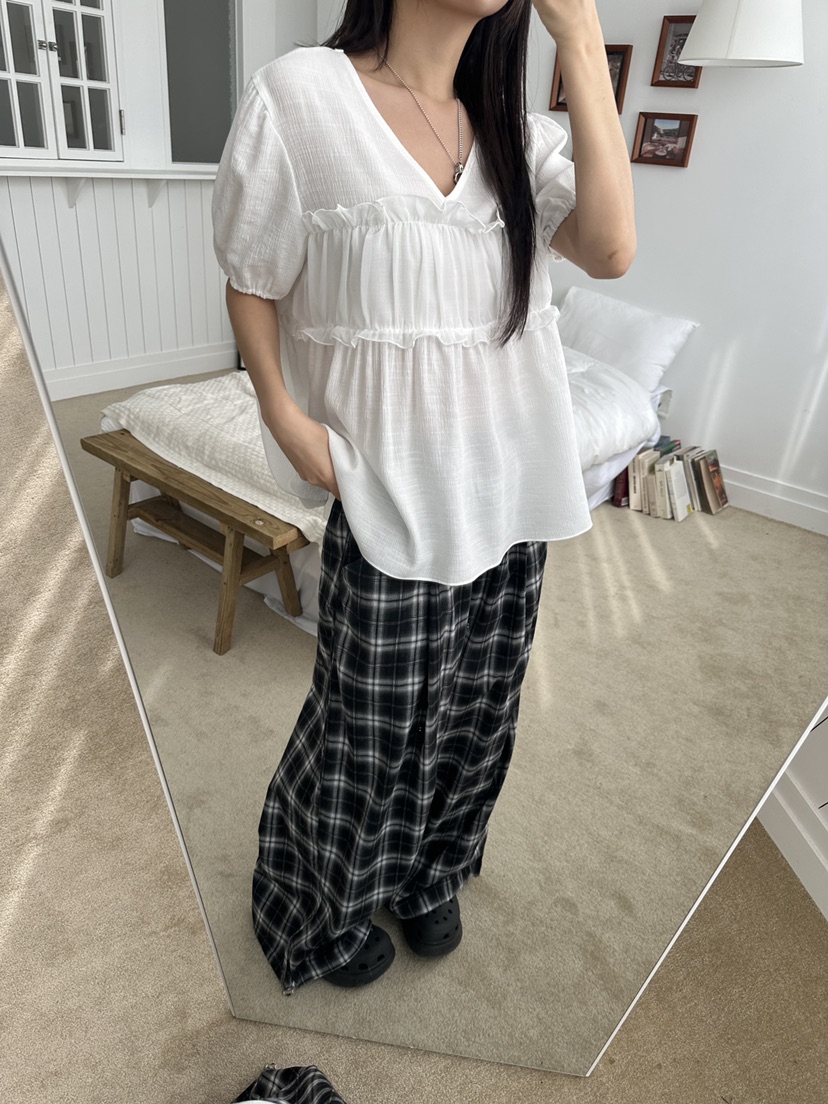 I MFACT韓國直郵㊣女裝新款人氣熱賣推薦時尚25春夏襯衫蕾絲衫I MFACT襯衫/蕾絲衫