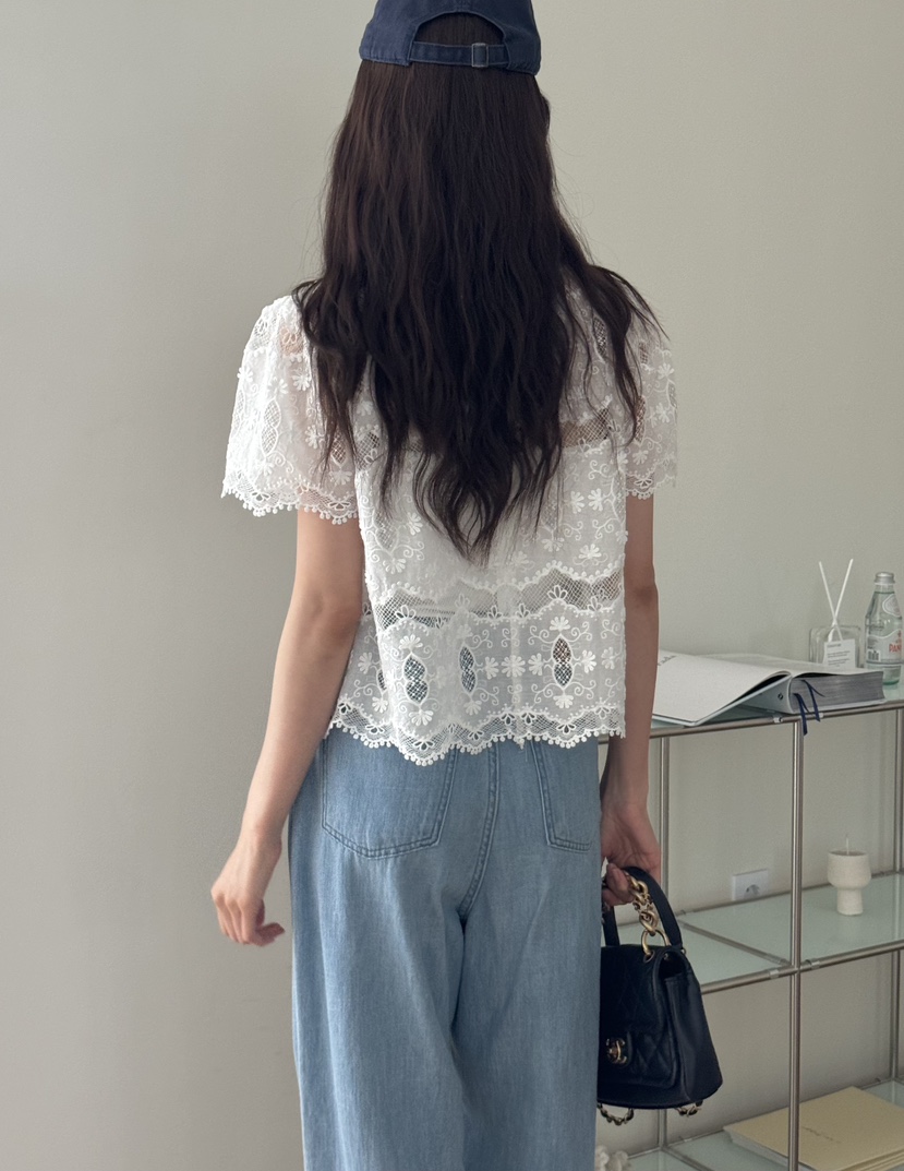 TIZZI韓國直郵㊣女裝新品休閑25春夏熱賣推薦人氣襯衫蕾絲衫TIZZI襯衫/蕾絲衫