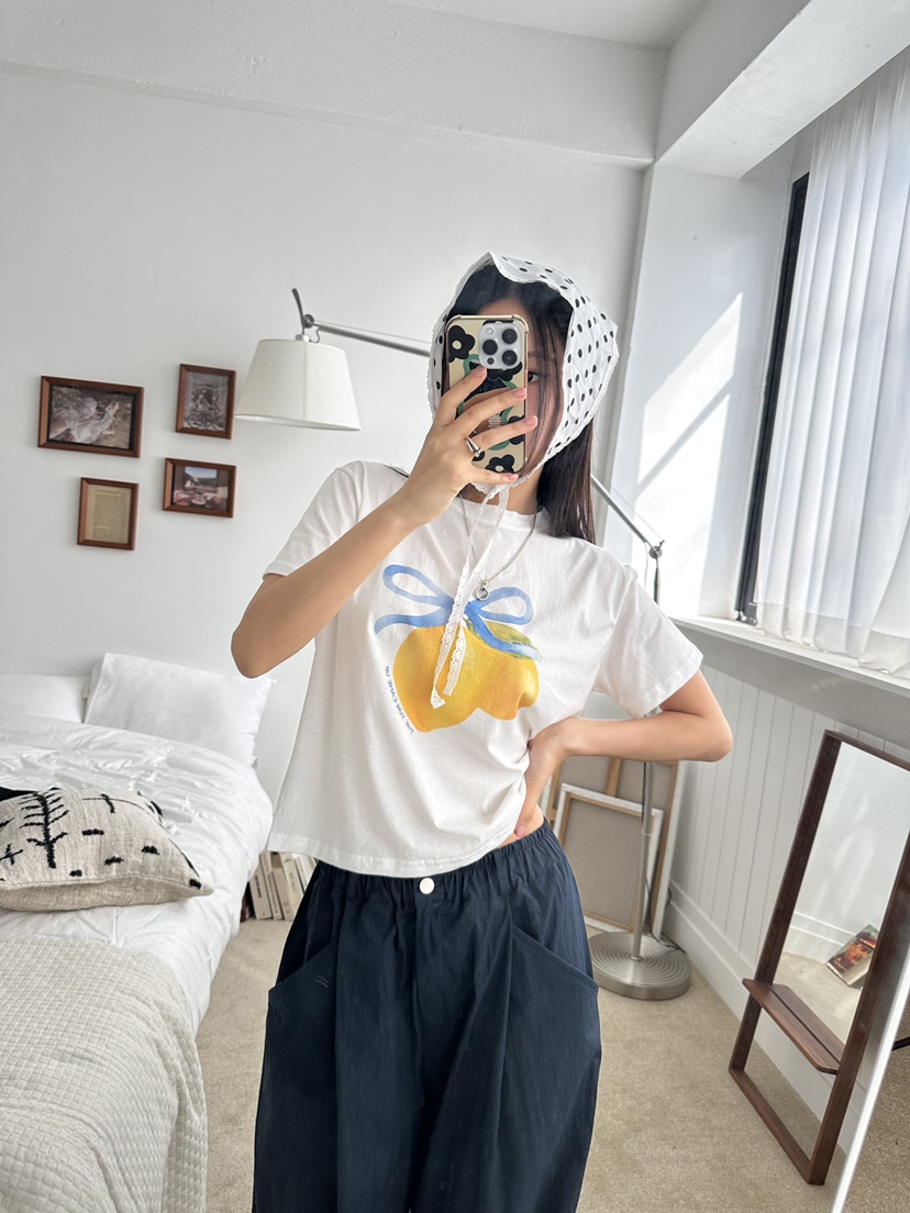 I MFACT韓國㊣直郵東大門代購女裝新款時尚熱賣休閑25春夏T恤I MFACTT恤圖色1