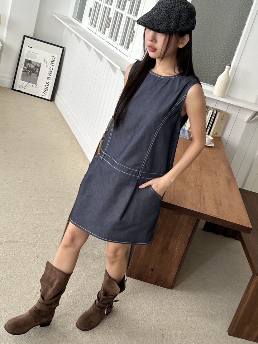 I MFACT韓國㊣直郵東大門代購女裝新品熱賣25春夏休閑連衣裙I MFACT連衣裙