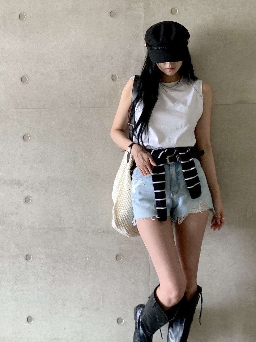 DAVICHI韓國直郵㊣東大門實拍女裝新品時尚25春夏休閑吊帶背心DAVICHI吊帶/背心
