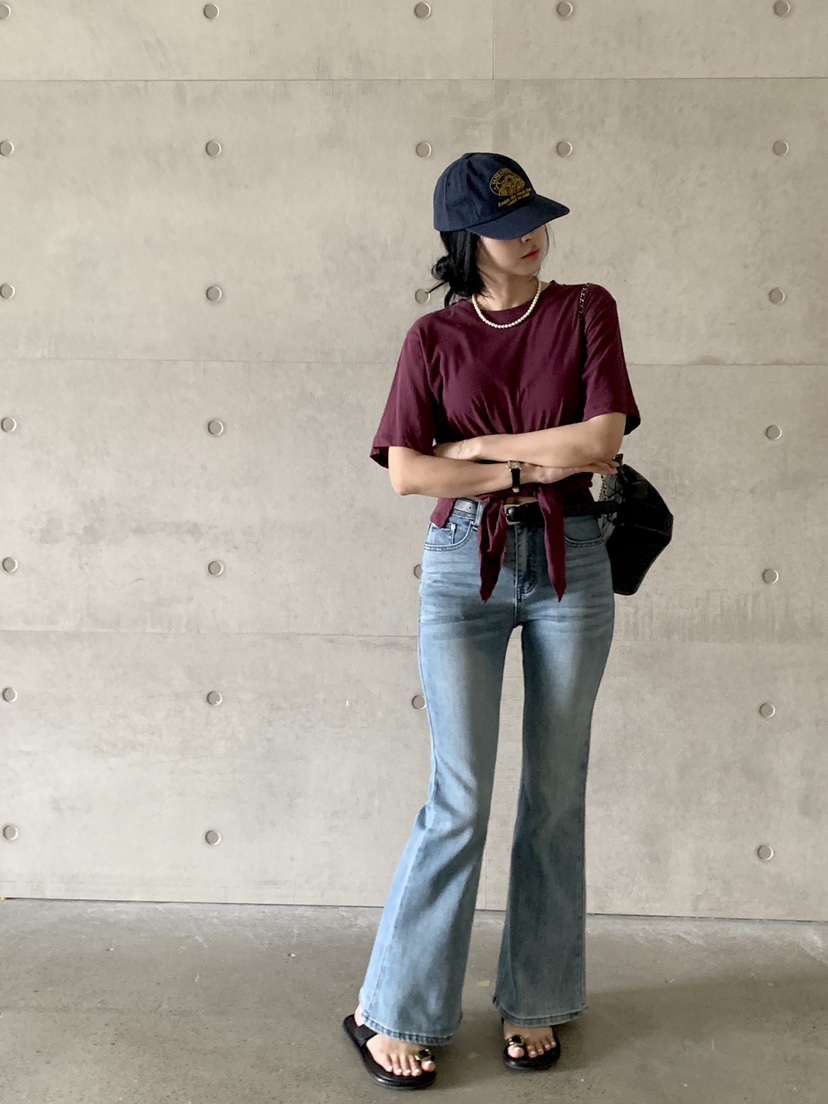 DAVICHI韓國直郵㊣女裝新品人氣時尚推薦25春夏牛仔褲含隨機腰帶DAVICHI牛仔褲