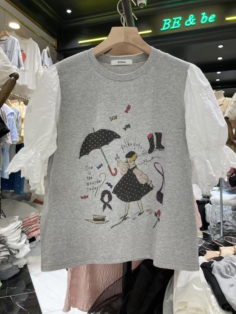 BE&BE韓國直郵㊣東大門實拍女裝新品推薦25春夏休閑T恤BE&beT恤
