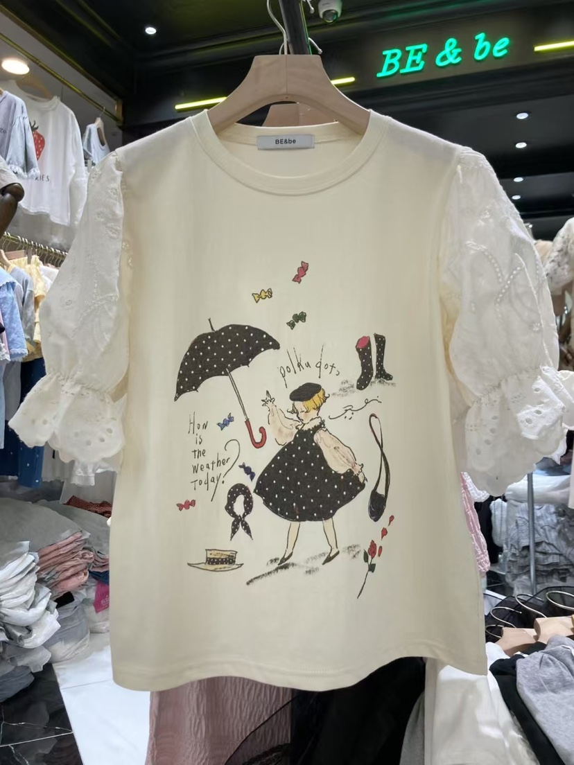 BE&BE韓國直郵㊣東大門實拍女裝新品推薦25春夏休閑T恤BE&beT恤圖色3