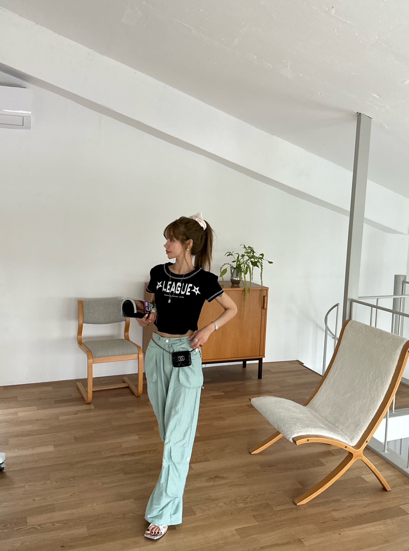 ZEROZERO直郵韓國代購㊣女裝新款熱賣25春夏人氣休閑褲口袋ZEROZERO休閑褲