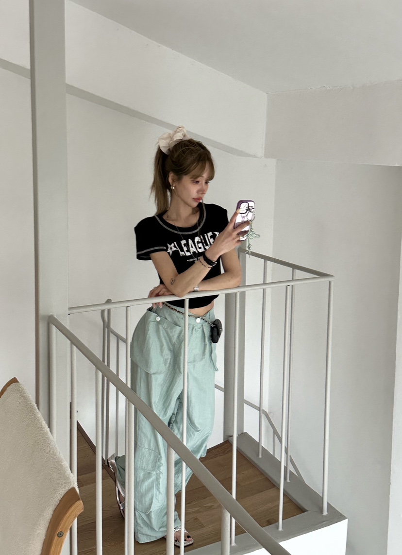 ZEROZERO直郵韓國代購㊣女裝新款熱賣25春夏人氣休閑褲口袋ZEROZERO休閑褲