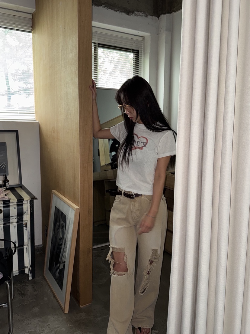 SUNDER MARKET韓國直郵㊣東大門實拍女裝新款熱賣T恤不含內搭SUNDER MARKETT恤