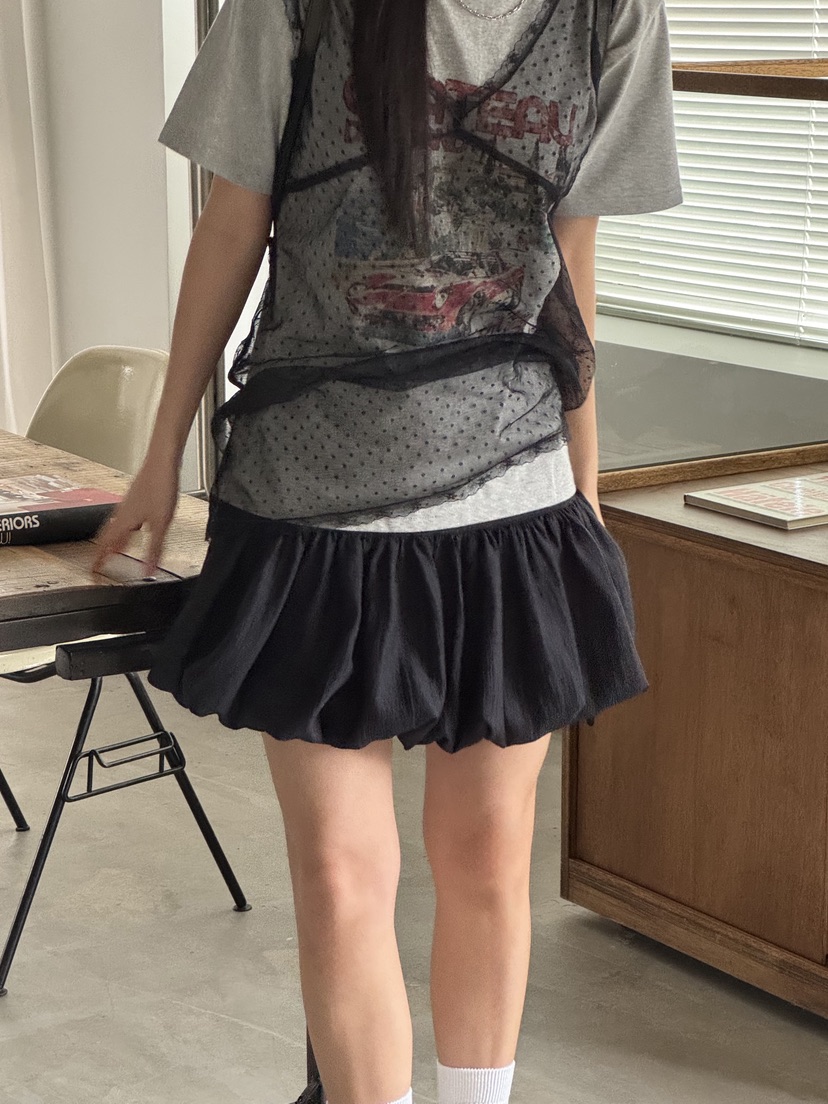 SUNDER MARKET韓國直郵㊣女裝新品時尚人氣休閑熱賣25春夏短裙SUNDER MARKET短裙