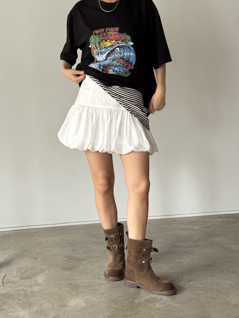 SUNDER MARKET韓國直郵㊣女裝新品時尚人氣休閑熱賣25春夏短裙SUNDER MARKET短裙