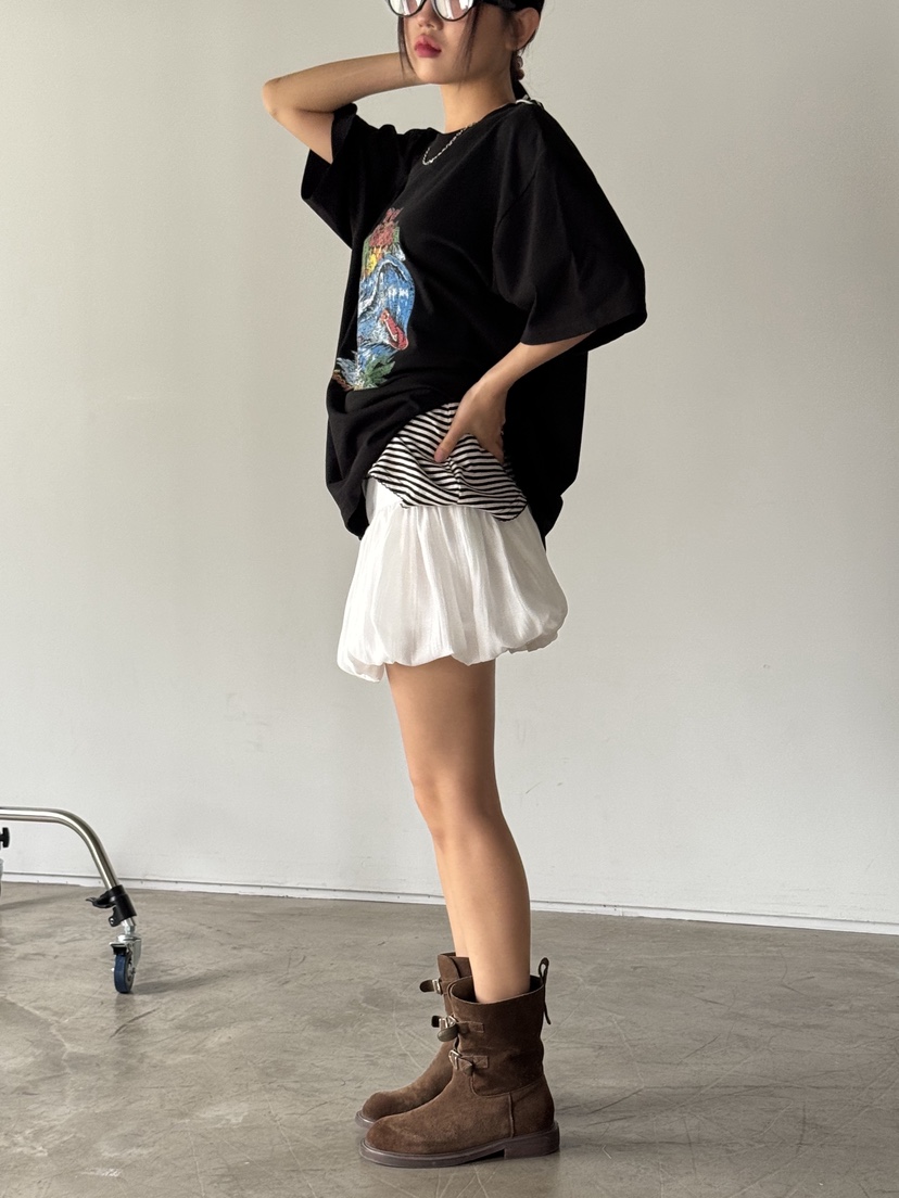 SUNDER MARKET韓國直郵㊣女裝新品時尚人氣休閑熱賣25春夏短裙SUNDER MARKET短裙