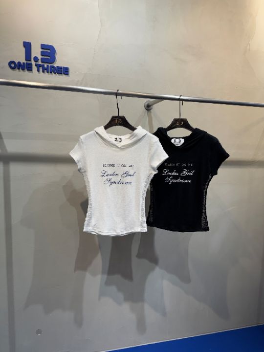 1.3直郵韓國代購㊣女裝新品人氣推薦熱賣25春夏休閑T恤連帽衫1.3T恤