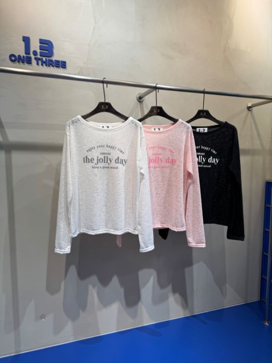 1.3韓國直郵㊣東大門實拍女裝新品推薦時尚熱賣25春夏長袖T恤1.3長袖T恤