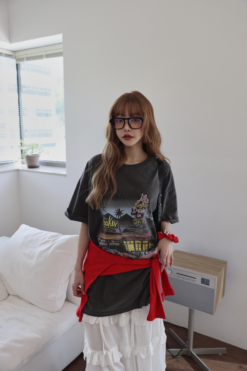 OURWAVE/OUR ROOM韓國直郵㊣女裝新品推薦25春夏熱賣人氣T恤Our Wave/Our RoomT恤
