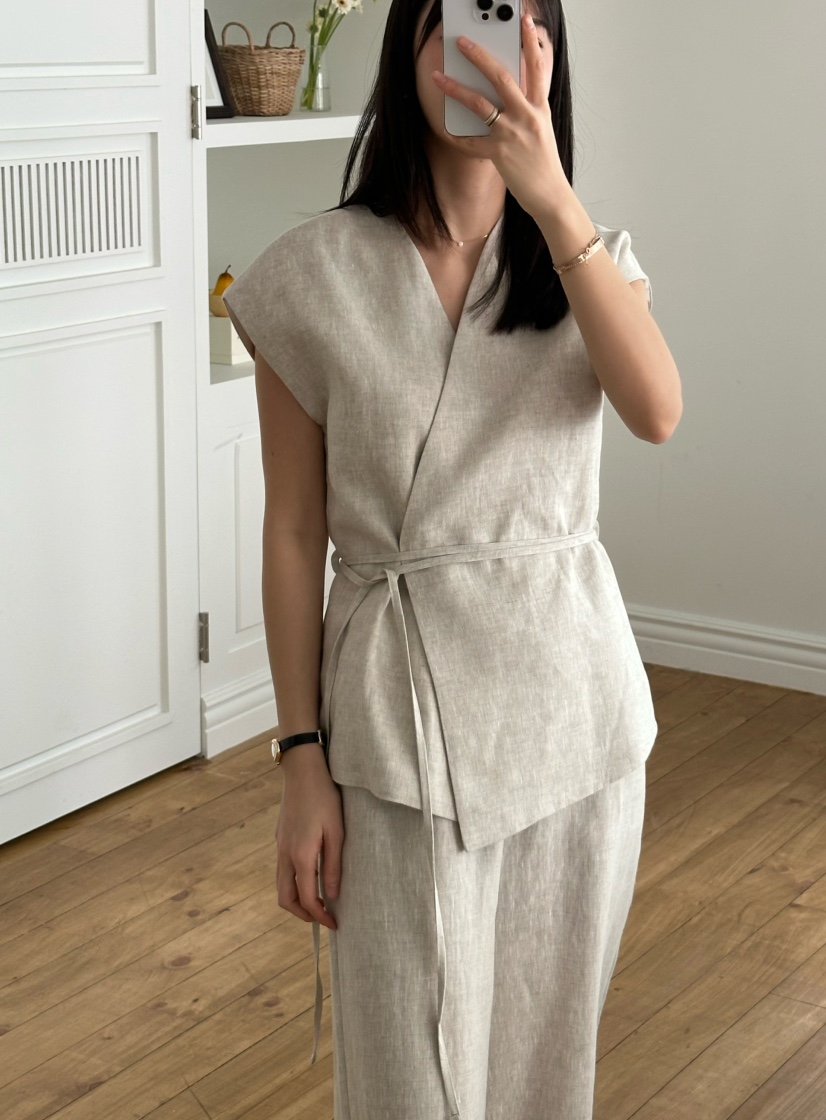 LE VASE韓國㊣直郵東大門代購女裝新品25春夏休閑夾克含腰繩LE VASE夾克