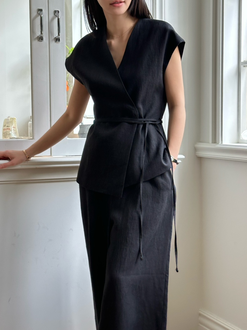LE VASE韓國㊣直郵東大門代購女裝新品25春夏休閑夾克含腰繩LE VASE夾克