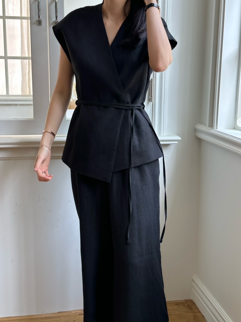 LE VASE韓國㊣直郵東大門代購女裝新品25春夏休閑夾克含腰繩LE VASE夾克