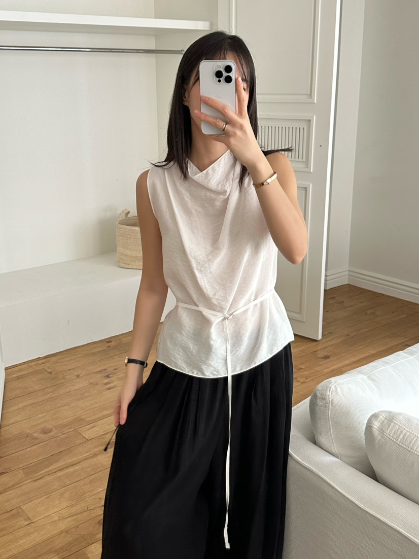 LE VASE韓國㊣直郵東大門代購女裝新品時尚吊帶背心含腰繩LE VASE吊帶/背心圖色2
