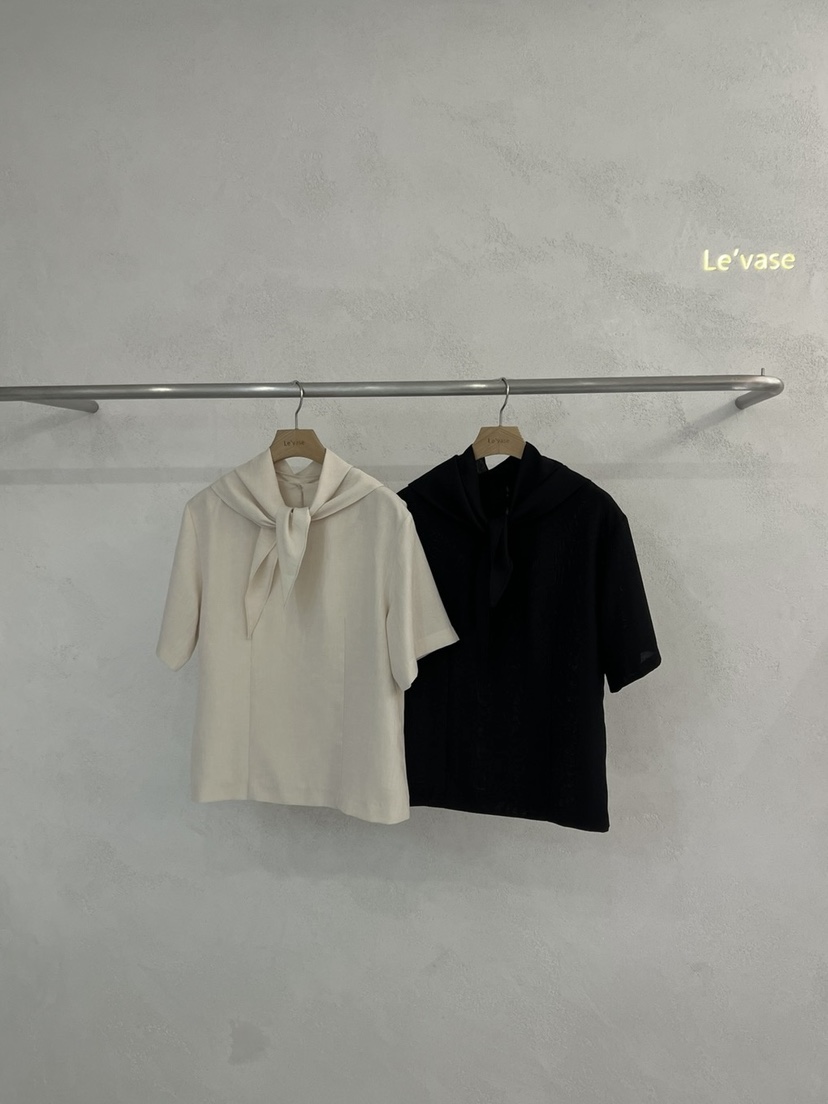 LE VASE韓國直郵㊣女裝新品25春夏人氣休閑推薦襯衫蕾絲衫LE VASE襯衫/蕾絲衫