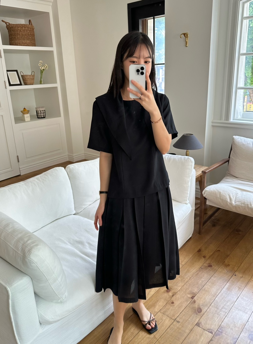 LE VASE韓國直郵㊣女裝新品25春夏人氣休閑推薦襯衫蕾絲衫LE VASE襯衫/蕾絲衫