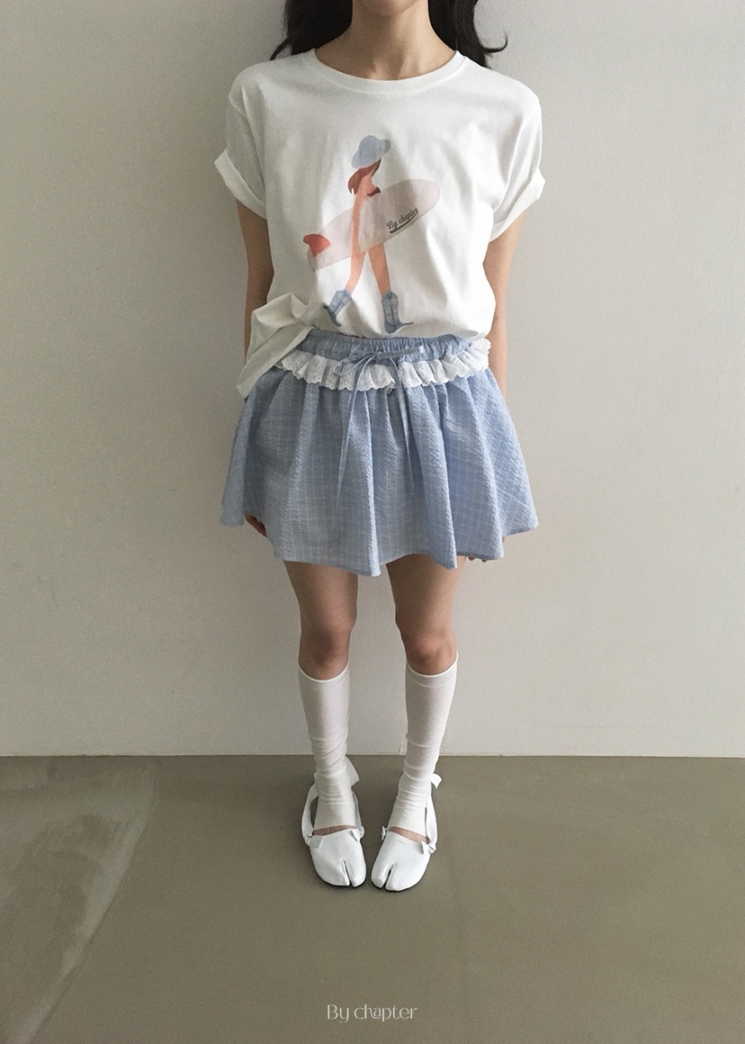 BY CHAPTER直郵韓國代購㊣女裝新品人氣時尚推薦休閑熱賣T恤ChapterT恤圖色3