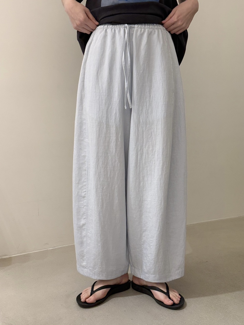 MONE-A韓國直郵㊣女裝新款休閑熱賣時尚25春夏推薦休閑褲亞麻MONE-A休閑褲圖色2