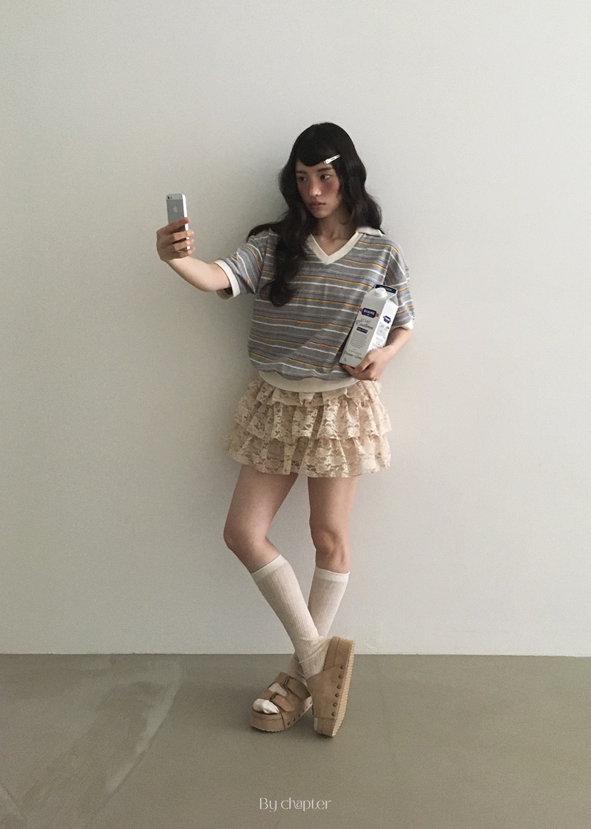 BY CHAPTER韓國㊣直郵東大門代購女裝新款時尚休閑25春夏短裙Chapter短裙