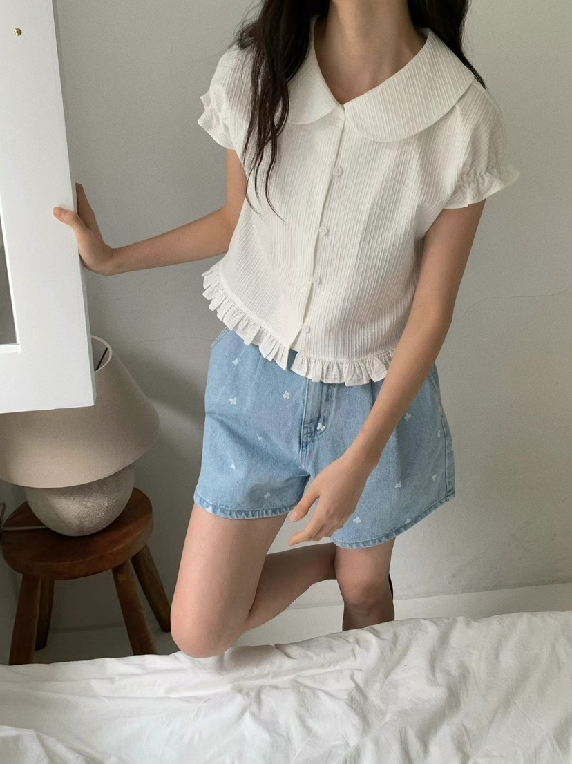 ANOU直郵韓國代購㊣女裝新款熱賣人氣推薦25春夏襯衫蕾絲衫ANOU襯衫/蕾絲衫