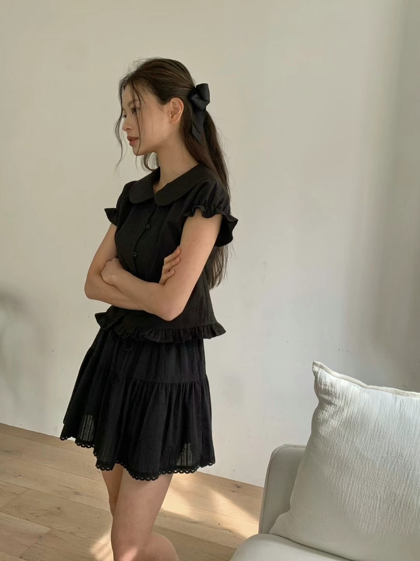 ANOU直郵韓國代購㊣女裝新款熱賣人氣推薦25春夏襯衫蕾絲衫ANOU襯衫/蕾絲衫